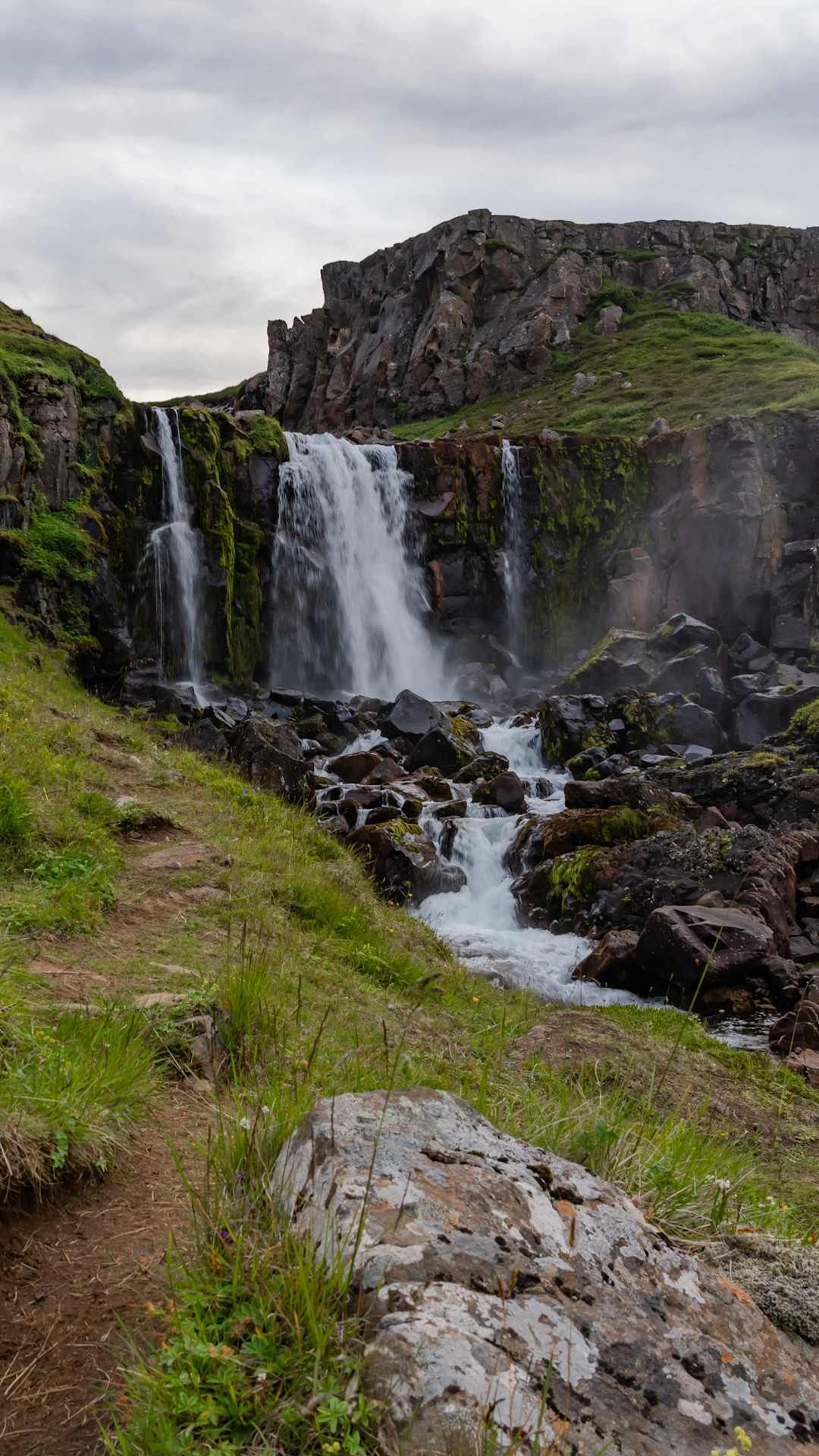 waterfall in seydisfjordur iceland